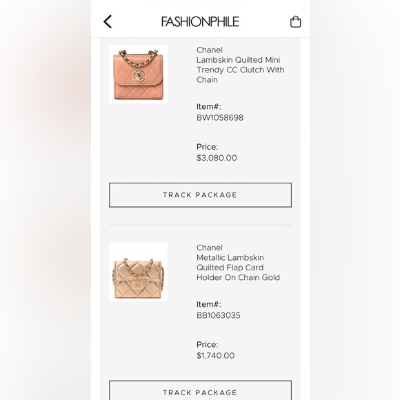 Chanel
Metallic Lambskin
Quilted Flap Card
Holder On Chain Gold
Receipt in pics - Picture 6 of 6